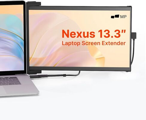 شاشة محمولة - 2026 Mobile Pixels Nexus 13.3 بوصة، موسع شاشة كمبيوتر محمول، شاشات كمبيوتر محمول IPS رفيعة للغاية، شاشة USB C/USB A/HDMI 1080P لأجهزة الكمبيوتر المحمولة مقاس 14 بوصة - 17 بوصة، متوافقة مع Windows/macOS/Android/Switch in Kuwait