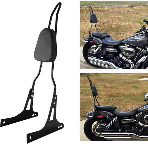 مسند ظهر للركاب باللون الأسود قابل للفصل مع وسادة متوافقة مع Dyna Street Bob Super Glide Low Rider Wide Glide FXD FXDB FXDC FXDL FXDWG FXDSE 2006-UP in Saudi Arabia
