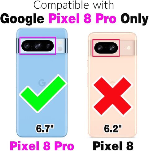 حافظة هاتف Asuwish لهاتف Google Pixel 8 Pro 5G مزودة بسحاب وغطاء خلوي قابل للفصل مع واقي شاشة من الزجاج المقسى وحزام كروس وحامل بطاقة زهرة Pixel8Pro Pixel8 XL Eight 8Pro Women Rose Gold in Kuwait