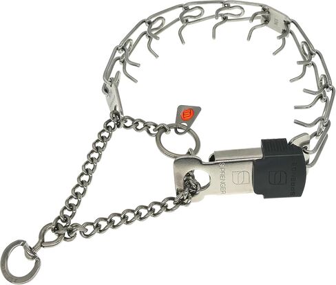 طوق هيرم سبرينغر للكلاب مصنوع من الفولاذ المقاوم للصدأ مزود بإبزيم ClicLock سريع التحرير للكلاب الصغيرة والمتوسطة والكبيرة، طوق تدريب للكلاب مصنوع في ألمانيا (23 بوصة × 3.2 مم) in Kuwait