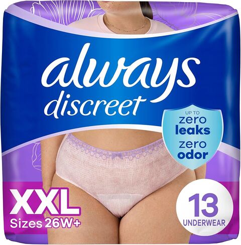 Always Discreet Adult Incontinence Underwear, Maximum Absorbency, Large, 28 Count (Packaging May Vary) in Kuwait