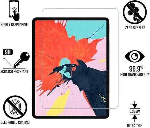 Kepuch 2 Pack Tempered Glass Screen Protector Transparent for Lenovo Tab K10 TB-X6C6 in Kuwait