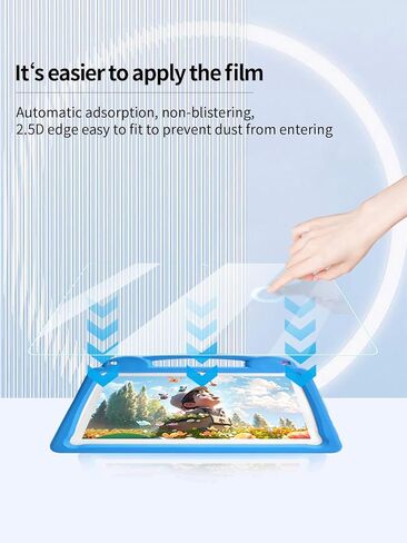 واقي شاشة لجهاز Ruufuuxy Android Tablet 10 بوصة، مضاد للخدش 9H صلابة اللمس حساس 2.5D حواف مستديرة خالية من الفقاعات، سهل التركيب، عبوتان. in Kuwait