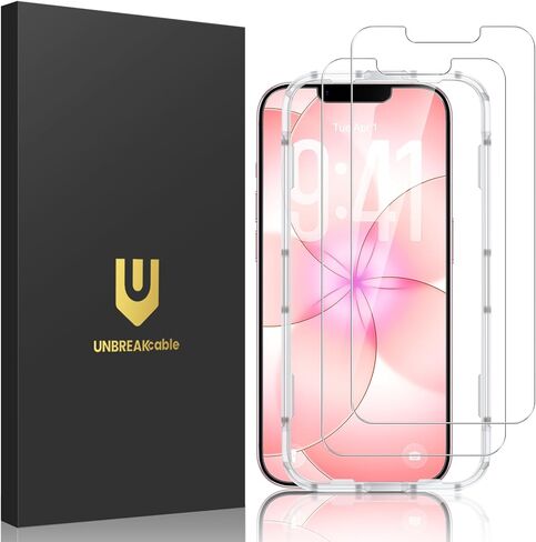 واقي شاشة من الزجاج المقوى المقاوم للكسر لهاتف iPhone 12/12 Pro [عبوة من قطعتين] [إطار سهل التثبيت] [صلابة 9H] [99.99% HD Clear] [خالٍ من الفقاعات] لهاتف Apple 6.1 بوصة in Kuwait