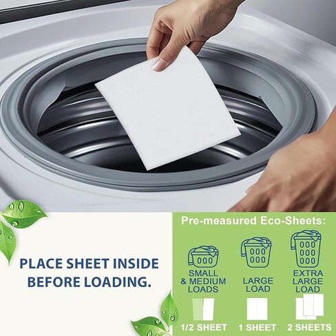 أوراق نقي MorningRain Eco Fabric للغسالة-خالية من العطور ، وخالية من المواد الحافظة ، ومركزة للغاية-30 ورقة لما يصل in Saudi Arabia