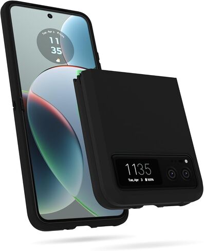 حافظة Case-Mate Motorola Razr 40 [6.9"، 2023] [حماية من السقوط بطول 12 قدمًا] [متوافقة مع الشحن اللاسلكي] حافظة هاتف سوداء متينة لهاتف Motorola Razr 40 - تقنية مضادة للخدش، مواد مقاومة للصدمات، مقاس نحيف in Kuwait