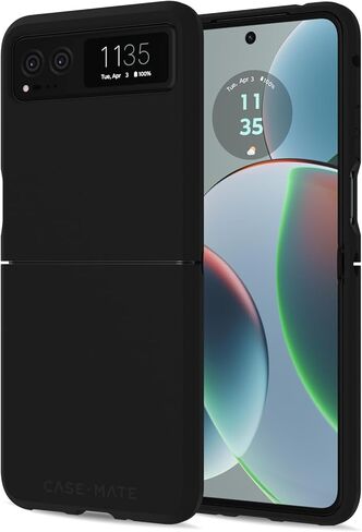 حافظة Case-Mate Motorola Razr 40 [6.9"، 2023] [حماية من السقوط بطول 12 قدمًا] [متوافقة مع الشحن اللاسلكي] حافظة هاتف سوداء متينة لهاتف Motorola Razr 40 - تقنية مضادة للخدش، مواد مقاومة للصدمات، مقاس نحيف in Kuwait