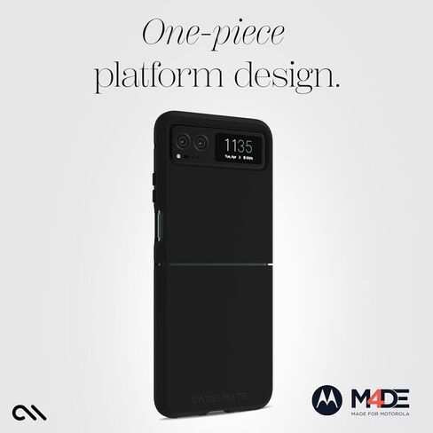 حافظة Case-Mate Motorola Razr 40 [6.9"، 2023] [حماية من السقوط بطول 12 قدمًا] [متوافقة مع الشحن اللاسلكي] حافظة هاتف سوداء متينة لهاتف Motorola Razr 40 - تقنية مضادة للخدش، مواد مقاومة للصدمات، مقاس نحيف in Kuwait