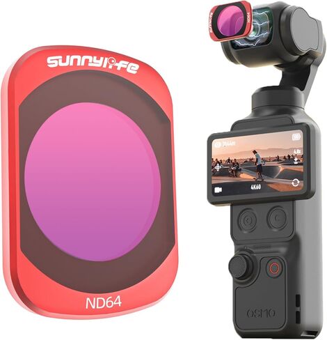 فلتر لجيب DJI Osmo 4، ملحقات مرشح مغناطيسي قابل للتعديل CPL أسود ناعم/VND MCUV لجيب DJI Osmo 4/3 (مجموعة مكونة من 4 قطع) in Kuwait