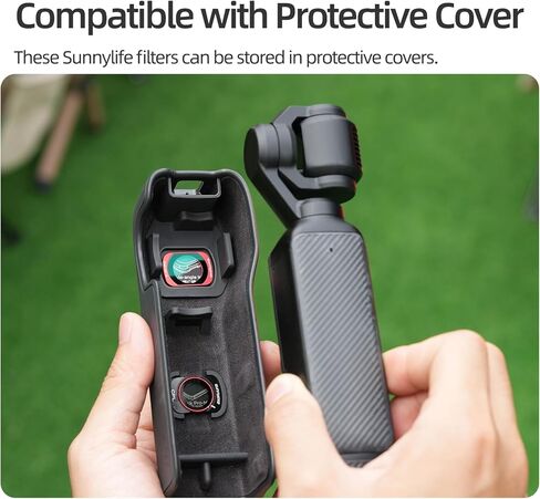 فلتر لجيب DJI Osmo 4، ملحقات مرشح مغناطيسي قابل للتعديل CPL أسود ناعم/VND MCUV لجيب DJI Osmo 4/3 (مجموعة مكونة من 4 قطع) in Kuwait