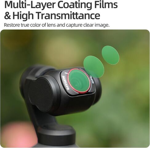 فلتر لجيب DJI Osmo 4، ملحقات مرشح مغناطيسي قابل للتعديل CPL أسود ناعم/VND MCUV لجيب DJI Osmo 4/3 (مجموعة مكونة من 4 قطع) in Kuwait