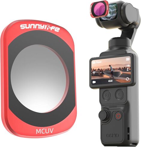 فلتر لجيب DJI Osmo 4، ملحقات مرشح مغناطيسي قابل للتعديل CPL أسود ناعم/VND MCUV لجيب DJI Osmo 4/3 (مجموعة مكونة من 4 قطع) in Kuwait