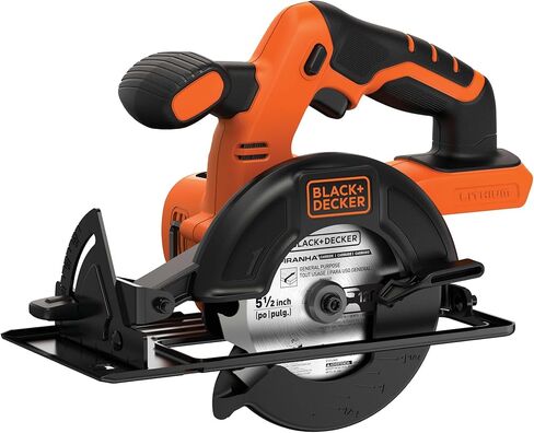 BLACK+DECKER 20V MAX 5-1/2-Inch Cordless Circular Saw, Tool Only with Lithium Battery & Charger (BDCCS20B & LBXR20CK) in Saudi Arabia