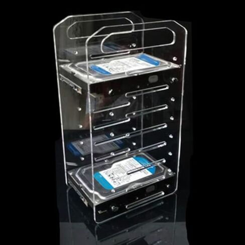 DIY Acrylic Transparent Hard Drive Rack, 3.5 Inch Desktop Clear Acrylic Hard Drive Stand DIY Hard Drive Stand (8 Layers) in Kuwait