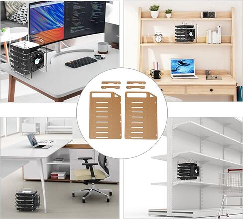 DIY Acrylic Transparent Hard Drive Rack, 3.5 Inch Desktop Clear Acrylic Hard Drive Stand DIY Hard Drive Stand (8 Layers) in Kuwait
