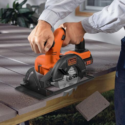 BLACK+DECKER 20V MAX 5-1/2-Inch Cordless Circular Saw, Tool Only with Lithium Battery & Charger (BDCCS20B & LBXR20CK) in Saudi Arabia