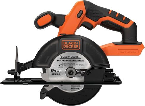 BLACK+DECKER 20V MAX 5-1/2-Inch Cordless Circular Saw, Tool Only with Lithium Battery & Charger (BDCCS20B & LBXR20CK) in Saudi Arabia