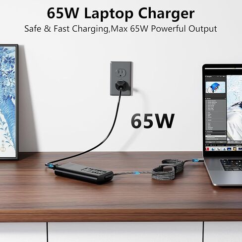 شاحن Omnibook بقدرة 65 وات USB C متوافق مع الكمبيوتر المحمول HP OmniBook X/X Flip 14 16 17 AI ومحول الطاقة EliteBook Ultra G1i G11 USB-C in Kuwait