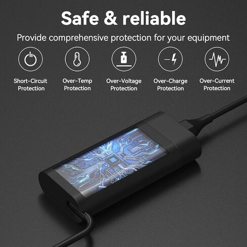 شاحن كمبيوتر محمول USB من النوع C بقدرة 140 واط متوافق مع HP OMEN Transcend 14 14-FB0000 14-fb0013dx 14-fb0097nr 14-fb1047nr Omen Max 16-ah0000 ZBook 8 G1a G1i G1ak G1as Spectre x360 2 في 1 16-aa0023dx in Kuwait