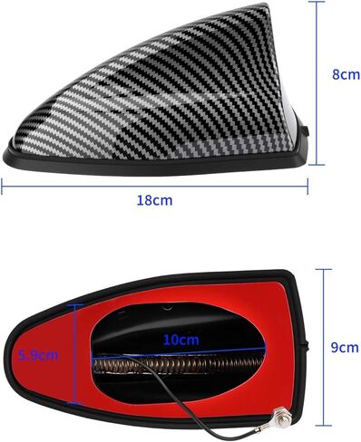 Bingfu Shark Fin Carbon Fibre Antenna Cover with Adhesive Tape, Universal Car Radio FM AM Antenna Replacement for Most Cars, Trucks, SUVs, Vans in Kuwait