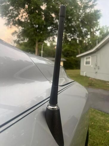 7" inch Short Rubber Black Stubby Antenna Mast Power Rod Radio AM/FM for Cars, Trucks, SUVs, Sedans — Waterproof, Easy Installation, No Tools Required — Antenna Base is Not Included in Kuwait