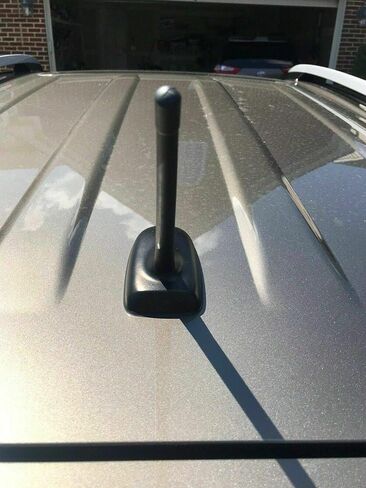 7" inch Short Rubber Black Stubby Antenna Mast Power Rod Radio AM/FM for Cars, Trucks, SUVs, Sedans — Waterproof, Easy Installation, No Tools Required — Antenna Base is Not Included in Kuwait