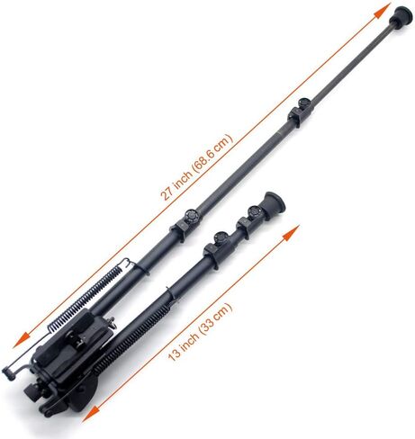 TRIROCK Title Bipod مع زنبرك قابل للتعديل Posi-Lock محمل من 13 إلى 27 بوصة مع زر التراجع السريع in Kuwait