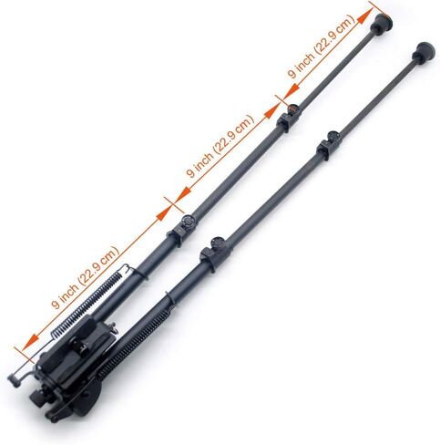 TRIROCK Title Bipod مع زنبرك قابل للتعديل Posi-Lock محمل من 13 إلى 27 بوصة مع زر التراجع السريع in Kuwait