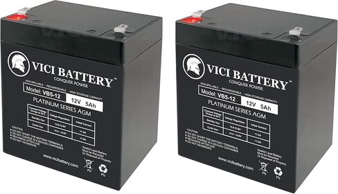 بطارية VICI 12V 5AH لسكوتر الحلاقة E100 E125 E150 E175 - منتج من قطعتين in Kuwait