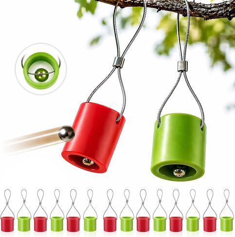 Silipull 16 Pcs Slingshot Targets with Bells, Silicone Hanging Slingshot Target Pendants with Sound Feedback, Outdoor Shooting Practice Targets for Adults Hunting Gear (Red, Green) in Kuwait