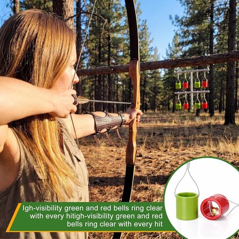 Silipull 16 Pcs Slingshot Targets with Bells, Silicone Hanging Slingshot Target Pendants with Sound Feedback, Outdoor Shooting Practice Targets for Adults Hunting Gear (Red, Green) in Kuwait