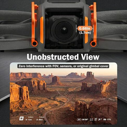 Avata 2 ND Filters - 6 Pack (CPL, UV, ND8, ND16, ND32, ND64) + Aluminum Alloy Gimbal Bumper Guard (Orange) in Kuwait