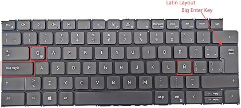 Laptop Replacement Latin Spanish Layout for Dell Inspiron 5310 5320 5410 5418 5420 14Plus 7420 7430 16Plus 5620 7620 16PRO,Latitude 3320 3420, Vostro 5310 5410 Laptop Keyboard (No Backlit) in Kuwait