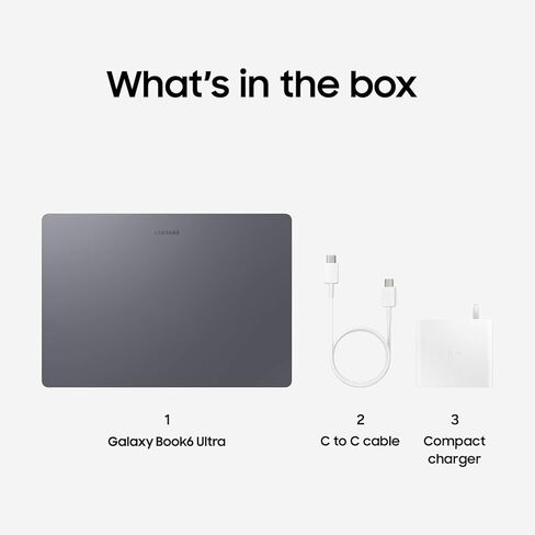 Samsung 16" Galaxy Book6 Ultra Copilot+ PC, AI Business Laptop, Windows 11 Pro, Intel Core Ultra U7 Processor 356H, 32GB/1TB, NVIDIA GeForce RTX 5060, AMOLED 2X Display/2026 Model NP964UJG-KG1US/Gray in Kuwait