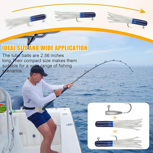 Crappie Jigs Kit with Tube Baits,Soft Plastic Crappie Lures Grub Worm Swimbaits and Tube Jig Heads Hook for Bass Panfish Trout Fishing Freshwater Saltwater in Kuwait