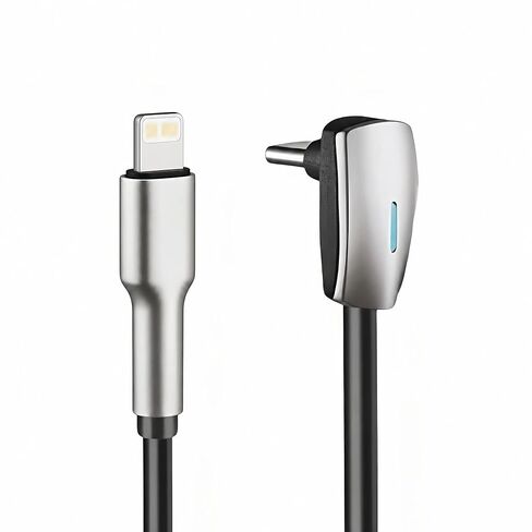 كابل شحن سريع USB C إلى USB C لطراز Tesla 3 موديل Y Model S Model X ملحقات Cybertruck شاحن سلك 90 درجة من النوع C مناسب لهاتف iPhone 15/16/17 Pro/Plus/Max، وهواتف Android، Sansumg in Kuwait