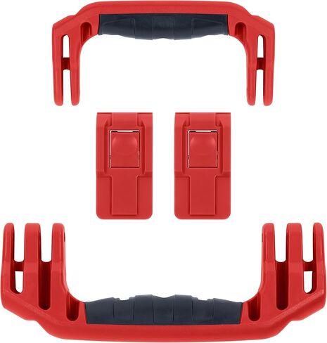 طقم مقبض ومزلاج بديل Pelican 1556 من ColorCase - أحمر - مزلاج المقبض وزر الضغط in Kuwait