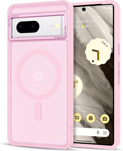 Anuck Case for Google Pixel 7 Pro Case Magnetic Phone Case Compatible with MagSafe, Translucent Matte Back Soft TPU Bumper Hard Slim Shockproof Protective Men Women Cover for Pixel 7 Pro 6.7" - Black in Kuwait