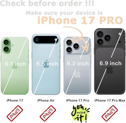 Compatible with iPhone 17 Pro Case [Compatible with MagSafe] -[8 ft Drop Protection] 2 in 1 Shockproof Protective Slim Soft TPU Cover Phone Case 6.3" (Blue Floral, iPhone 17 Pro 6.3") in Kuwait