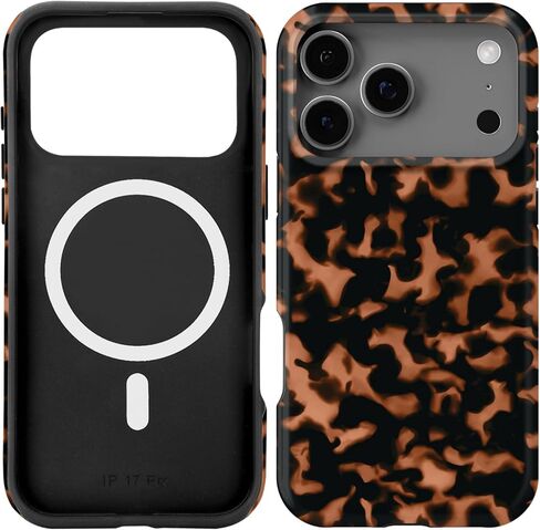 Compatible with iPhone 17 Pro Case [Compatible with MagSafe] -[8 ft Drop Protection] 2 in 1 Shockproof Protective Slim Soft TPU Cover Phone Case 6.3" (Blue Floral, iPhone 17 Pro 6.3") in Kuwait
