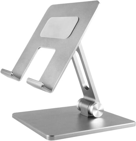 Veemoon Aluminum Alloy Folding Laptop and Tablet Stand Adjustable Desktop Holder Silver Portable Cooling Rack for Office and Home Use in Kuwait
