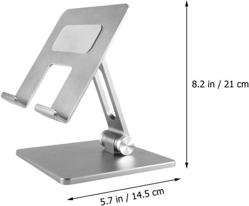 Veemoon Aluminum Alloy Folding Laptop and Tablet Stand Adjustable Desktop Holder Silver Portable Cooling Rack for Office and Home Use in Kuwait