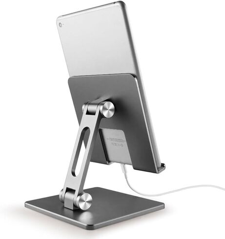 Veemoon Aluminum Alloy Folding Laptop and Tablet Stand Adjustable Desktop Holder Silver Portable Cooling Rack for Office and Home Use in Kuwait