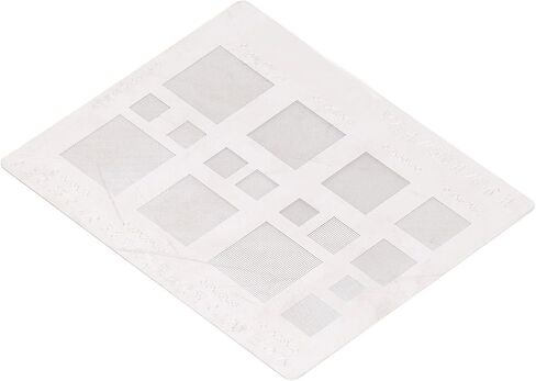 Jeffergarden 0.3 مم 0.35 مم 0.4 مم 0.5 مم Bga Heat Stencils قالب استنسل عالمي للهاتف، ملحقات إصلاح رقائق Ic متعددة الوظائف، شبكة إعادة عمل Bga، قوالب فولاذية، لحام شبكي من القصدير in Kuwait