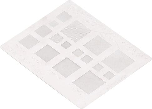 Jeffergarden 0.3 مم 0.35 مم 0.4 مم 0.5 مم Bga Heat Stencils قالب استنسل عالمي للهاتف، ملحقات إصلاح رقائق Ic متعددة الوظائف، شبكة إعادة عمل Bga، قوالب فولاذية، لحام شبكي من القصدير in Kuwait