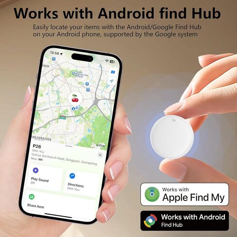 جهاز تعقب Airtag العالمي لنظامي التشغيل iOS وAndroid - SEVEN SWAN ابحث عن المفاتيح والمحافظ والحقائب - لا يوجد قفل نظام بيئي لتعقب الأمتعة عبر البلوتوث - يعمل مع الجميع على جميع الهواتف - عبوتان in Kuwait
