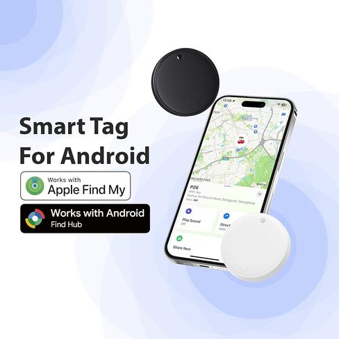 جهاز تعقب Airtag العالمي لنظامي التشغيل iOS وAndroid - SEVEN SWAN ابحث عن المفاتيح والمحافظ والحقائب - لا يوجد قفل نظام بيئي لتعقب الأمتعة عبر البلوتوث - يعمل مع الجميع على جميع الهواتف - عبوتان in Kuwait