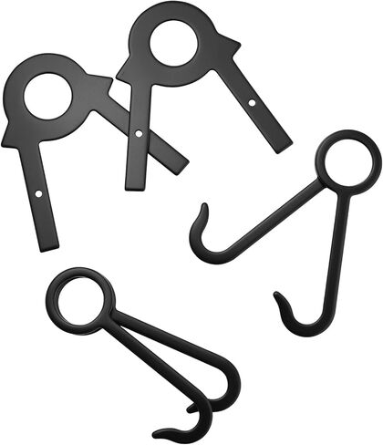 مجموعة حامل الهدف الفولاذي من QWORK، مجموعة شماعات الهدف DIY المطلية بالمسحوق مع 4 خطافات تعليق، تناسب ما يصل إلى 1 بوصة من أنابيب OD، وأقواس خارجية in Kuwait