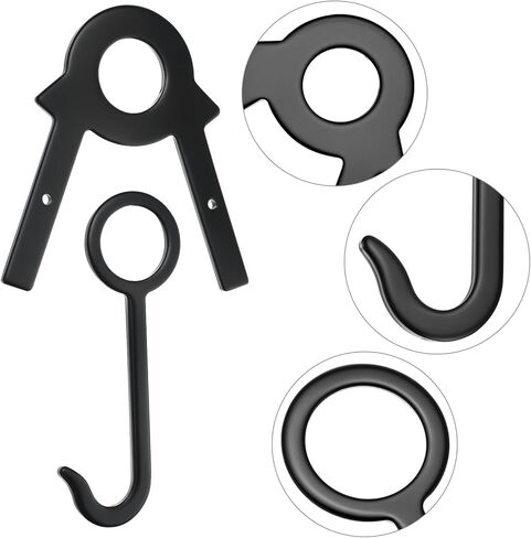 مجموعة حامل الهدف الفولاذي من QWORK، مجموعة شماعات الهدف DIY المطلية بالمسحوق مع 4 خطافات تعليق، تناسب ما يصل إلى 1 بوصة من أنابيب OD، وأقواس خارجية in Kuwait