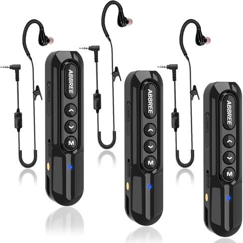 Super Mini Walkie Talkies Long Range for Adults Rechargeable Small Portable Two Way Radios with Earpieces Communication Devices Set Type-C Charger for Baseball Restaurant Supermarkets Hotel,3Pack in Kuwait